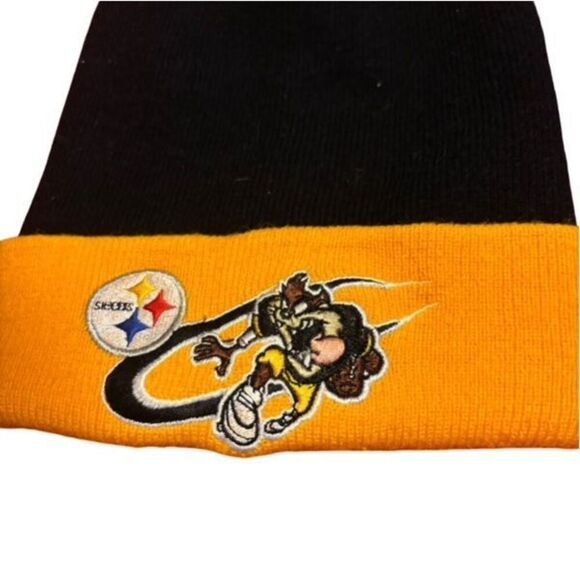 Pittsburgh Steelers Looney Tunes Tasmanian Devil Knit Cap - Picture 2 of 5